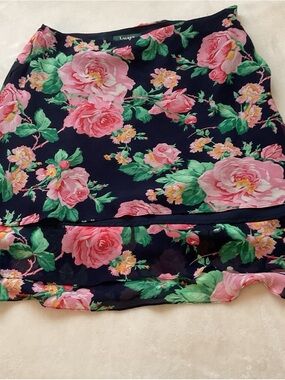 Ralph Lauren Navy Dress with Pink Floral Print